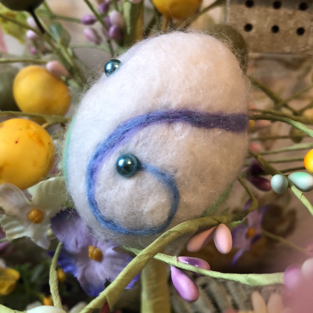 Handmade needle felted Easter egg collection spring decoration sweet gift